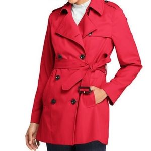 Red trench coat